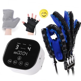 Rehability Robot Gloves Hemiplegia Hand Stroke Recovery Equipment, Hand Dysfunction Training Device for Stroke, Finger Orthosis for Finger Cramps (Left, S)