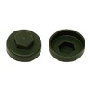 TechFast Roofing Screw Cover Caps | 19mm | Olive Green