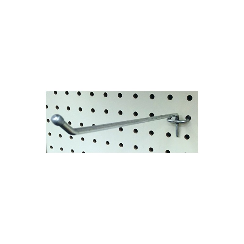 8" Peg Hooks, Pegboard Display Panel Hangers - 100 Pack