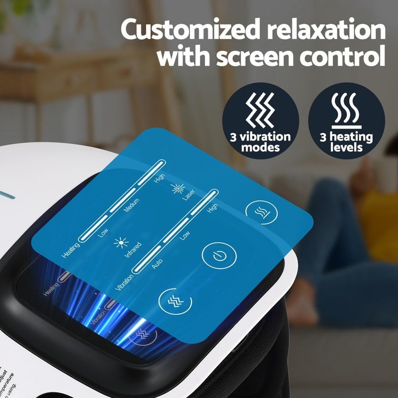 Livemor Knee Massager Vibration Infrared Heating Therapy Machine Elbow Relaxtion