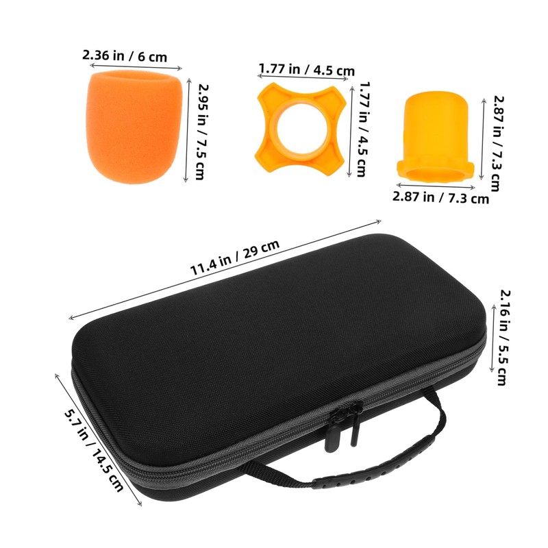 Kisangel 1 Set Microphone Storage Bag Portable Mic Carrier Pouch