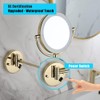 LJLB 8 Inch LED Wall Mount Two-Sided Magnifying Makeup Vanity