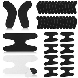 32 Pcs Ski & Snowboard Boots Fitting Pads, 24 Pcs Self Adhesive J Bars, 8 Pcs Ankle Wrap Pads Boot Inserts Foam Padding to Reduce Heel Lift Ankle Blisters