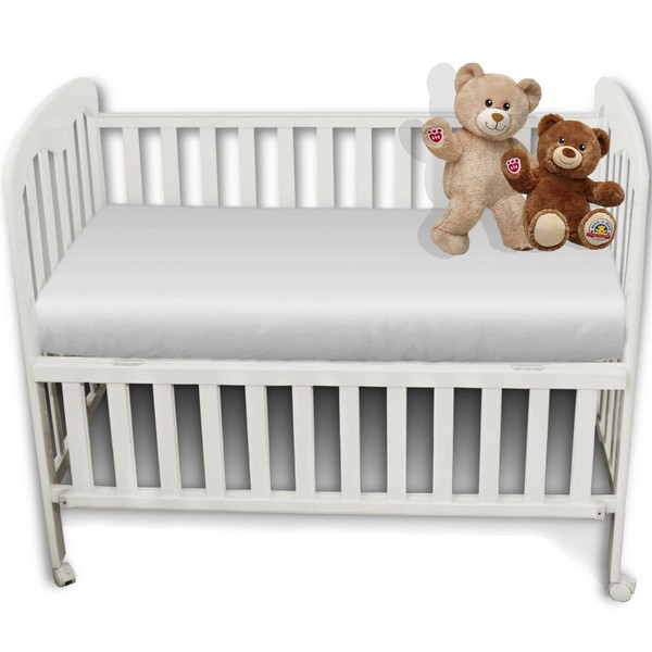 2 Pack Cot Bed Anti-Allergy, Breathable, Easy Care Fitted Sheets for Babies, Toddlers and Nurseries (White, Cot Bed - 60CM x 120CM)