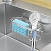 Yazoni 2-in-1 Sponge Holder for Kitchen Sink, Suction Cup Kitchen