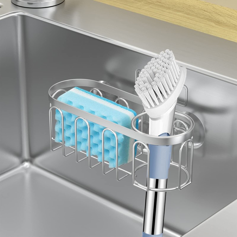 Yazoni 2-in-1 Sponge Holder for Kitchen Sink, Suction Cup Kitchen
