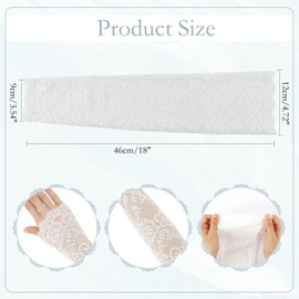 AEYURUID White Lace Gloves, Lace Gloves Fingerless, Long Lace Gloves, White Lace Gloves Fingerless, Lace Gloves Women Tea Party, Bridal Sleeves, Lace Sleeves, White Lace Sleeves, Wedding Sleeves