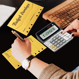 12 Color Budget Envelopes With Punch Hole, Thicker Cash Envelope System for Money Saving, Expense Tracker Budget Sheets, Savings Money Organizer Envelopes for Family, Company (Style B)