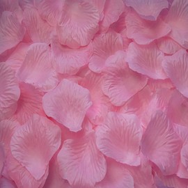 Nine to Nine Pack of 1000 Rose Petals, Artificial Flowers for Decoration Wedding Party(Light Pink)