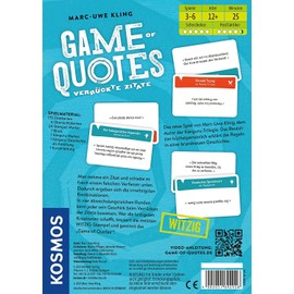 KOSMOS Set of 2 692926 740382 Game of Quotes + card game you a