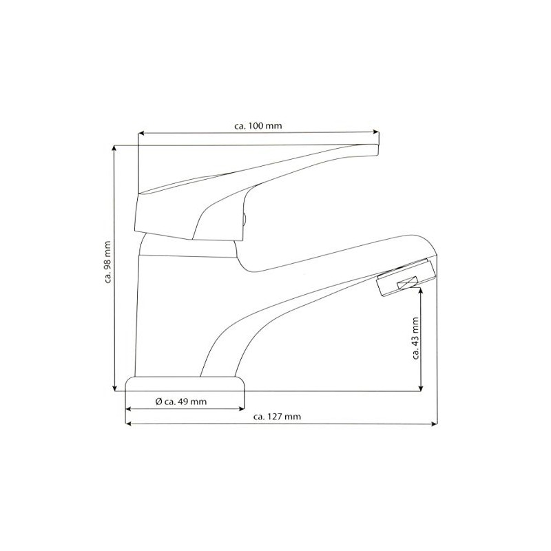 Athens Single-Lever Washbasin Mixer Tap with Drain Fitting Ideal for