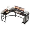 Mericonia Modern L-Shaped Computer Desk, 66" Corner Home Office Desk