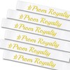 LXYXUUN Prom Royalty Sashes 6 Pack, Glitter Gold Black Prom