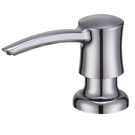 Ximlike Chrome Soap Dispenser for Kitchen Sink Built in, ABS Pump with 11OZ Bottle,Kitchen Sink Soap Dispenser