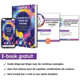 ONE+PLUS Pack of 2, Colour Wheel, Colour Mixing Wheel, Colour Wheel, Colour Wheel for Painting, Design and Makeup (French Version)