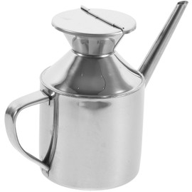 MAGICLULU Stainless Steel Oil Dispenser Bottle - Soy Sauce and Vinegar Container with Comfortable Handle Seasoning Dispenser for Kitchen and Restaurant Use Leak Proof and Easy to Clean