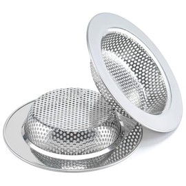 2 Packs Sink Strainer for Most Kitchen Sink Drain Basket, Upgraded Double-Layer Safe Design Kitchen Sink Strainer, Outer Diameter 4.5 Inch