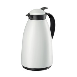 Cilio Imola Insulated Beverage Server with Glass Liner, White, 34 Ounce - Coffee Station Accessories - Hot Beverage Dispenser - Coffee Thermos Carafe - Hot Drink Dispenser - Glass Liner Thermos