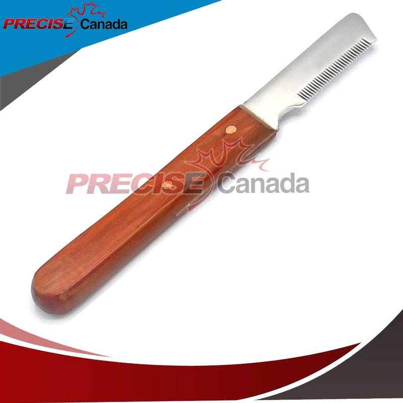 PRECISE CANADA Professional Dog Stripping Knife Grooming Tool, Medium Slant