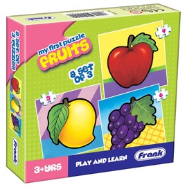 Frank My First Puzzle - Fruits - A Set of 3 Jigsaw Puzzles for 3 Year Old Kids and Above