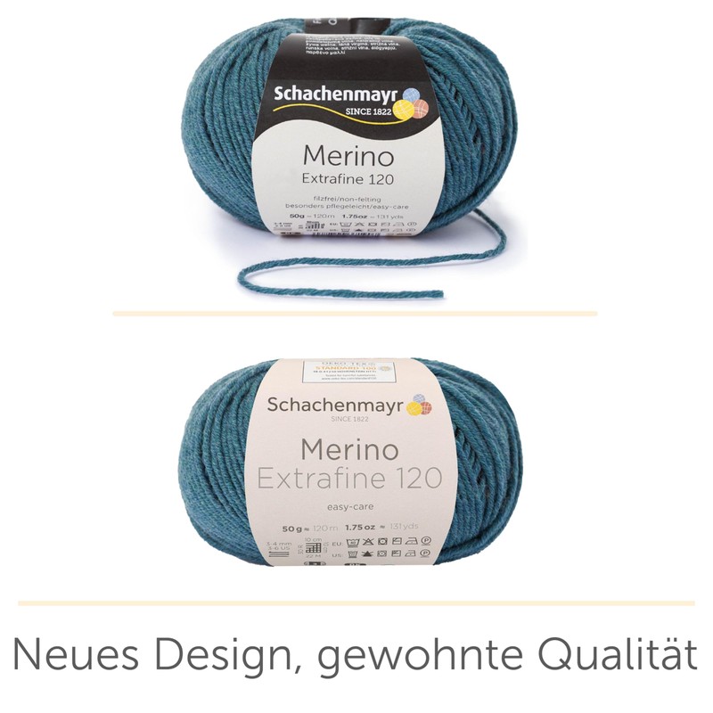 Schachenmayr Merino Extrafine 120, 50 g, Sea Blue Hand Knitting