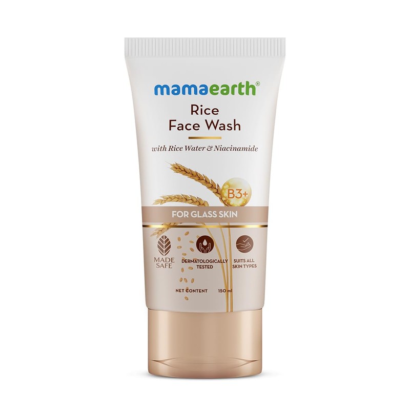 Mamaearth Rice Dewy Bright Face Wash for Glass Skin (100/