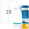 HERMA 4349 Universal Etiketten ablösbar, 25 Blatt, 96 x 50,8