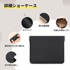 ポケッバッグ 防水ミニ 本革レザーメイクバッグ 自己閉鎖式 持ち運び便利なメイクポーチ 女性用トラベルトイレタリーバッグ コインポーチ ジッパーなし (ブラック)