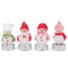Transpac Snowman Christmas Wax Candles Set of 4 Winter Holiday