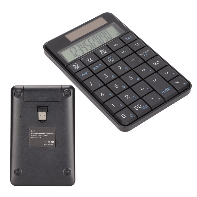 Calculator Number Pad Calculator Function 29 Keys 2.4GHz Wireless USB