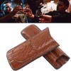 2 Finger Cigar Case Portable Waterproof Lightweight Artificial Leather Cigar