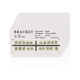 MBT 0.022 Mini 345 - Soportes de cerámica para ortodoncia dental, juego de 10 unidades, 200 unidades