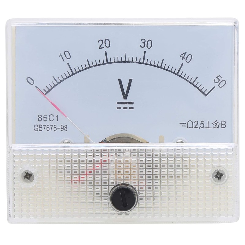 85C1 Voltímetro DC 0-50V Panel para Monitoreo de Voltaje de
