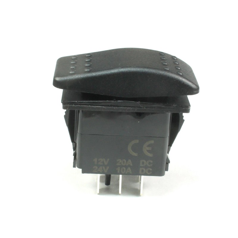 SCI MOMENTARY Rocker Switch, DPDT 6pins, 20 Amps/12vdc, 10 Amps/24vdc,