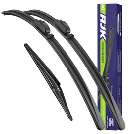 AJK Wiper Blades for Hyundai Santa Fe 2013 2014 2015 2016 2017 2018, 3 Piece All Weather OEM Quality Automotive Replacement Windshield Wiper Blades for My Car