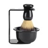 3 PCS Professional Men Shaving Brush Stand Holder Bowl Set