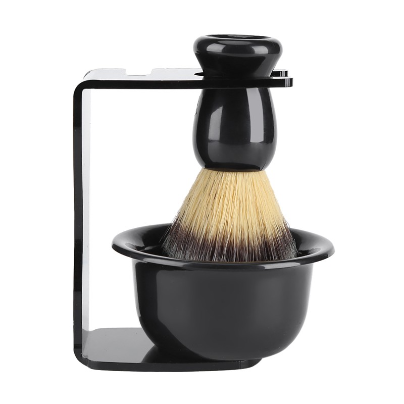3 PCS Professional Men Shaving Brush Stand Holder Bowl Set