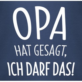 Shirtracer - Long-sleeved baby bodysuit for girls, boys, statements, baby - Grandpa hat gesagt ich kann das, 1 Navy Blue