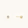 Lavishe 14K Gold Plated 925 Sterling Silver Cubic Zirconia Round