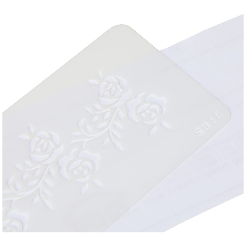 PME SB10 JEM Rose Border Stencil, Blue