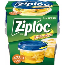 Asahi Kasei Home Products Asahi KASEI Ziplock Screw Lock 16.1 fl oz (473 ml), Pack of 2