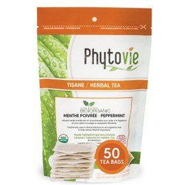 Organic Peppermint leaf Tea Aid digestion and help relieve flatulent dyspepsia - 50 Tea Bags