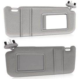 ASAPE Sun Visor Left & Right Sides with Sunroof Fit for 2006 2007 2008 2009 2010 2011 for Toyota Camry Gray Sunvisor Replace# 74320-06800-B0,04002-30706-B0,74310-06770-B0,04002-30306-B0 (Set of 2)