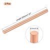 MECCANIXITY 2 Pack Pure Copper Round Rod 10mm/0.39 Inch Diameter