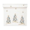 GreenGate Lucie Xmas Table Runner White with Fir Trees Embroidered