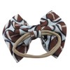 Football Bow and Nylon Headband, Handmade Bullet Fabric Sports Bow