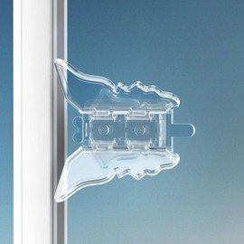 Butterfly Sliding/Swing Door Lock & Stopper - Anti-Opening Device for Entry, Cat, & Room Doors Door Opening Prevention 4ea