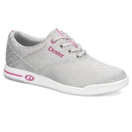 Dexter Womens Kerrie Bowling Shoes (for Right or Left Handed Bowlers- Universal Slide Soles on Both Shoes) - Light Grey 7.5