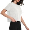 Womens Basic Summer T-Shirts Crew Neck Short Sleeve Crop Tops