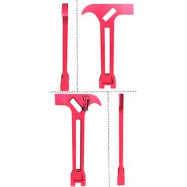 (Red) 4-in-1 Wrench One-Piece Construction, For Quick Capabilities Shutting OFF Gas and Water,Prying Doors,Digging DebrisMulti Functional Wrench
